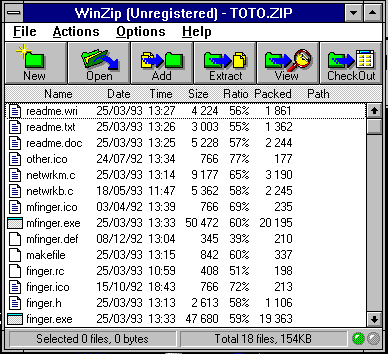 L'incontournable Winzip permet de dcompresser bien des formats sous Windows